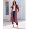 Ekouaer Zipper Robes for Women 3/4 Sleeve Bathrobe Lightweight House Coats for Women with Pockets Long Moo Moo Nightgown(Wine Red)