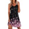 Ekouaer Nightgowns for Women Sleeveless Sleep Shirt Tank Night Gown V Neck Chemise Pleated Night Shirt Soft Sleep Dress(Cherry Blossoms)
