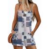 Ekouaer Summer Rompers for Women Floral Beach Sleeveless Shorts Overalls Boho Outfits 2026 Jumpsuit With Pockets(Grey Floral Print)