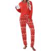 Ekouaer Womens Pajamas Set Long Sleeve Christmas PJ Sets Soft Lounge Set for Women Sleepwear Joggers with Pockets(Red Elk)