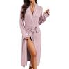Ekouaer Womens Robe Long Bathrobe Lightweight Soft Knit Kimono Robes Ladies Casual Sleepwear S-3XL(A-pink)