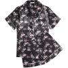 Floral Black White