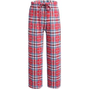 Ekouaer Boys Pajama Pants Long Sleep Soft Elastic Waist Bottoms Plaid Lounge With 2 Pockets 4-14 Years(Red Blue Plaid)