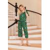 Ekouaer 2 Pack: Women’s Pajamas Set Short Sleeve Sleepwear Capri Pants Pjs Soft Loungewear with Pockets(Christmas Red Snowman/Green Santa Claus)