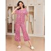 Ekouaer 2 Pack: Women’s Pajamas Set Short Sleeve Sleepwear Capri Pants Pjs Soft Loungewear with Pockets(Leopard /Butterfly Print)