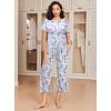 Ekouaer 2 Pack: Women’s Pajamas Set Short Sleeve Sleepwear Capri Pants Pjs Soft Loungewear with Pockets(Leopard /Butterfly Print)