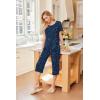 Ekouaer 2 Pack: Women’s Pajamas Set Short Sleeve Sleepwear Capri Pants Pjs Soft Loungewear with Pockets(Lilac Dots/Navy Star)