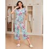 Ekouaer 2 Pack: Women’s Pajamas Set Short Sleeve Sleepwear Capri Pants Pjs Soft Loungewear with Pockets(Rose Print / Grey)