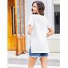 Ekouaer 3 Pack Maternity Shirts Short Sleeve Split Side Pregnancy Tops Casual Pregnant Tunic Blouse(Pink/Black/White)