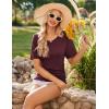 Ekouaer 3 Pack Maternity Shirts V Neck Dolman Sleeve Side Ruched Pregnancy Tops Tunic Blouse(A Grey/Burgundy/Brick Red)