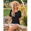 Ekouaer 3 Pack Maternity Shirts V Neck Dolman Sleeve Side Ruched Pregnancy Tops Tunic Blouse(Purple/Blue/Black)