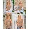 Ekouaer 3 Pack Women Maternity Tank Tops Ruch Side Basic Shirts Summer Postpartum Tops Sleeveless Pregnancy Workout Clothes(Black/Beige/Coffee)