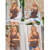Ekouaer 3 Pack Women Maternity Tank Tops Ruch Side Basic Shirts Summer Postpartum Tops Sleeveless Pregnancy Workout Clothes(Black/White/Coffee)