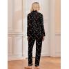 Ekouaer Christmas Pajamas Womens Long Sleeve Button Down Sleepwear Holiday Matching Pjs Comfy Long Pants Lounge Set S-XXL(Christmas Black Candy)
