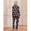 Ekouaer Christmas Pajamas Womens Long Sleeve Button Down Sleepwear Holiday Matching Pjs Comfy Long Pants Lounge Set S-XXL(Christmas Black Santa)