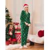 Ekouaer Christmas Pajamas Womens Long Sleeve Button Down Sleepwear Holiday Matching Pjs Comfy Long Pants Lounge Set S-XXL(Christmas Green)