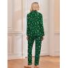 Ekouaer Christmas Pajamas Womens Long Sleeve Button Down Sleepwear Holiday Matching Pjs Comfy Long Pants Lounge Set S-XXL(Christmas Green)