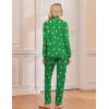 Ekouaer Christmas Pajamas Womens Long Sleeve Button Down Sleepwear Holiday Matching Pjs Comfy Long Pants Lounge Set S-XXL(Christmas Green Deer Pattern)