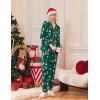 Ekouaer Christmas Pajamas Womens Long Sleeve Button Down Sleepwear Holiday Matching Pjs Comfy Long Pants Lounge Set S-XXL(Christmas Green Snowman)