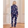 Ekouaer Christmas Pajamas Womens Long Sleeve Button Down Sleepwear Holiday Matching Pjs Comfy Long Pants Lounge Set S-XXL(Christmas Navy Snowman)