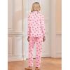 Ekouaer Christmas Pajamas Womens Long Sleeve Button Down Sleepwear Holiday Matching Pjs Comfy Long Pants Lounge Set S-XXL(Christmas Pink Gingerbread Man)