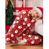 Ekouaer Christmas Pajamas Womens Long Sleeve Button Down Sleepwear Holiday Matching Pjs Comfy Long Pants Lounge Set S-XXL(Christmas Red Santa)