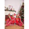 Ekouaer Christmas Pajamas for Family 2024 Matching Sets Classic Plaid Xmas Soft Holiday Sleepwear S-XXL(Pat2-red)