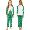 Ekouaer Christmas Pajamas for Family Matching Sets Long Sleeve Xmas Pj Set Soft Holiday Sleepwear S-XXL(Pat1-green)