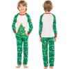 Ekouaer Christmas Pajamas for Family Matching Sets Long Sleeve Xmas Pj Set Soft Holiday Sleepwear S-XXL(Pat1-green)