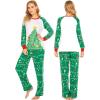 Ekouaer Christmas Pajamas for Family Matching Sets Long Sleeve Xmas Pj Set Soft Holiday Sleepwear S-XXL(Pat1-green)
