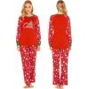 Ekouaer Christmas Pajamas for Family Matching Sets Long Sleeve Xmas Pj Set Soft Holiday Sleepwear S-XXL(Pat2-red)