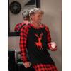 Ekouaer Christmas Pajamas for Family Matching Sets Long Sleeve Xmas Pj Set Soft Holiday Sleepwear S-XXL(Pat4-plaid)