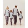 Ekouaer Christmas Pajamas for Family Matching Sets Long Sleeve Xmas Pj Set Soft Holiday Sleepwear S-XXL(Pat5-plaid)