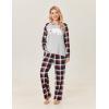 Ekouaer Christmas Pajamas for Family Matching Sets Long Sleeve Xmas Pj Set Soft Holiday Sleepwear S-XXL(Pat5-plaid)