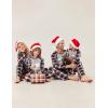 Ekouaer Christmas Pajamas for Family Matching Sets Long Sleeve Xmas Pj Set Soft Holiday Sleepwear S-XXL(Pat5-plaid)