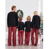 Ekouaer Christmas Pajamas for Family Matching Sets Long Sleeve Xmas Pj Set Soft Holiday Sleepwear S-XXL(Pat9-plaid)
