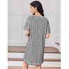 Ekouaer Cotton Nightgowns for Women Oversized Sleepshirt Tshirt Night Gown Short Sleeve Night Shirt Casual Soft Sleepwear(Black White Floral)