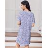 Ekouaer Cotton Nightgowns for Women Oversized Sleepshirt Tshirt Night Gown Short Sleeve Night Shirt Casual Soft Sleepwear(Floral Purple)