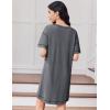 Ekouaer Cotton Nightgowns for Women Oversized Sleepshirt Tshirt Night Gown Short Sleeve Night Shirt Casual Soft Sleepwear(Grey)