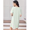 Ekouaer Cotton Nightgowns for Women Oversized Sleepshirt Tshirt Night Gown Short Sleeve Night Shirt Casual Soft Sleepwear(Light Green)