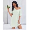 Ekouaer Cotton Nightgowns for Women Oversized Sleepshirt Tshirt Night Gown Short Sleeve Night Shirt Casual Soft Sleepwear(Light Green)