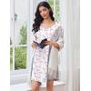Ekouaer Cotton Nightgowns for Women Oversized Sleepshirt Tshirt Night Gown Short Sleeve Night Shirt Casual Soft Sleepwear(Light Pink Floral)