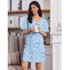Ekouaer Cotton Nightgowns for Women Oversized Sleepshirt Tshirt Night Gown Short Sleeve Night Shirt Casual Soft Sleepwear(Moon Star)