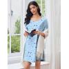 Ekouaer Cotton Nightgowns for Women Oversized Sleepshirt Tshirt Night Gown Short Sleeve Night Shirt Casual Soft Sleepwear(Moon Star)