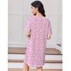Ekouaer Cotton Nightgowns for Women Oversized Sleepshirt Tshirt Night Gown Short Sleeve Night Shirt Casual Soft Sleepwear(Pink Floral)