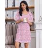 Ekouaer Cotton Nightgowns for Women Oversized Sleepshirt Tshirt Night Gown Short Sleeve Night Shirt Casual Soft Sleepwear(Pink Floral)
