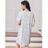 Ekouaer Cotton Nightgowns for Women Oversized Sleepshirt Tshirt Night Gown Short Sleeve Night Shirt Casual Soft Sleepwear(Purple Green Floral)