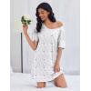 Ekouaer Cotton Nightgowns for Women Oversized Sleepshirt Tshirt Night Gown Short Sleeve Night Shirt Casual Soft Sleepwear(Purple Green Floral)