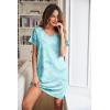 Ekouaer Cotton Nightgowns for Women Short Sleeve Womens Nightgown V Neck Sleep Shirts for Women Soft Sleepwear S-XXXL(Blue Butterfly)