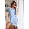 Ekouaer Cotton Nightgowns for Women Short Sleeve Womens Nightgown V Neck Sleep Shirts for Women Soft Sleepwear S-XXXL(Blue Moon)